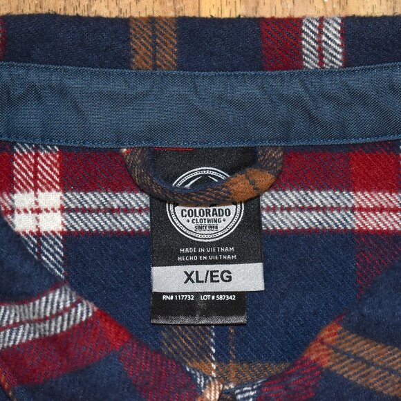 Colorado Clothing Plaid Unlined Flannel Shacket Shirt Jacket Sz XL - Picture 3 of 3